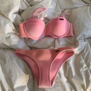 baby pink triangl bikini